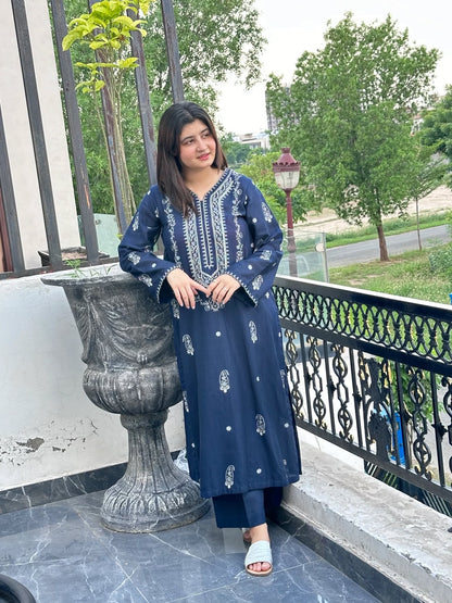 Pk Two pieces set (Navy Blue)