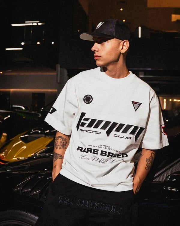 TANJIM RACE T-SHIRT - WHITE