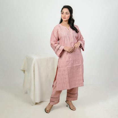 Pk Two pieces set (Salmon Pink)